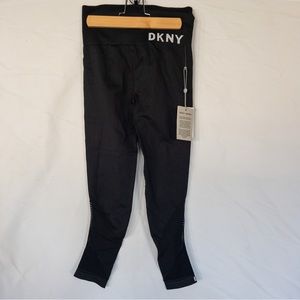 DKNY Sport Cutout Mesh Leggings Panels Cropped Length